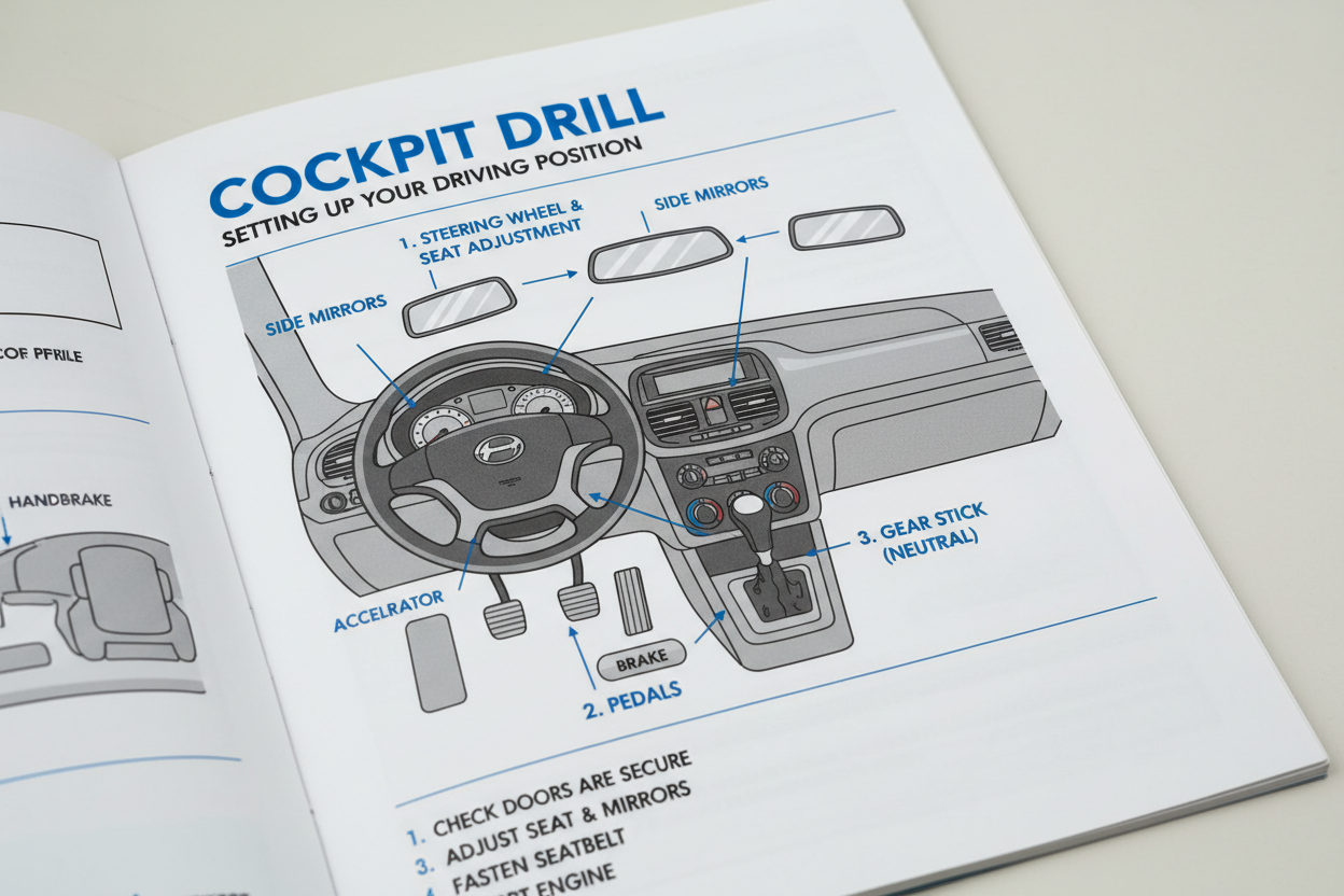 Cockpit Drill Instruction Page with Diagrams